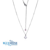 Silver Pearl & Diamond Necklace- June Birthstone